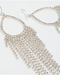 Lovisa - Silver Diamante Fringe Drop Earrings