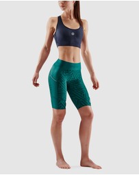 SKINS - SKINS Compression Women's Series-3 Clothing Half Tight Lt Teal Angle