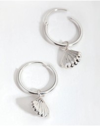 Lovisa - Sterling Silver Shell Hoop Earrings