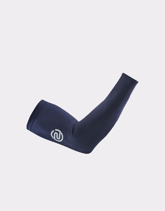 SKINS - SKINS Compression Unisex Series-1 Running/Football/Gym Arm Sleeve Navy Blue