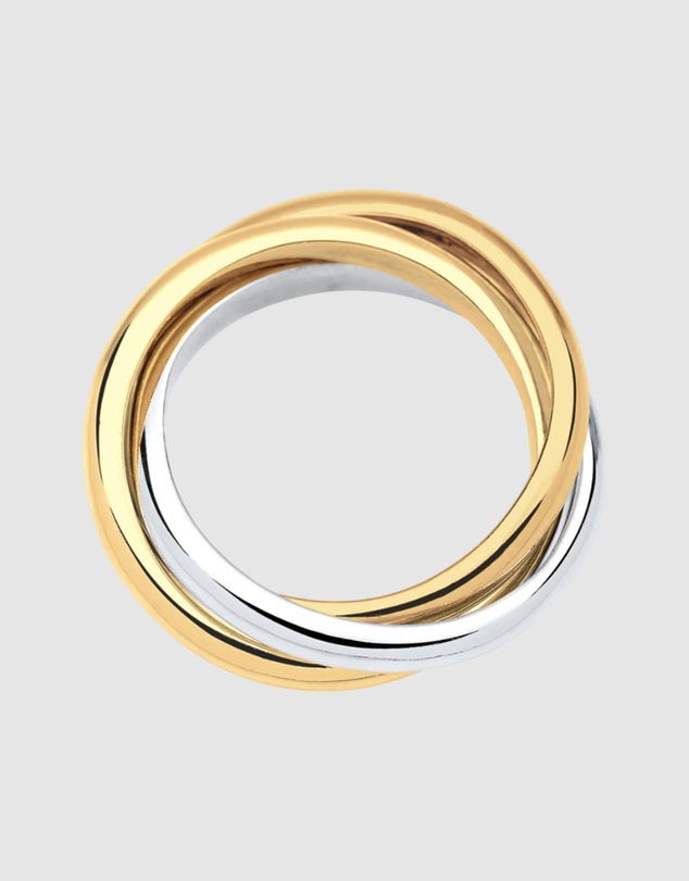 Elli Jewelry - Triple Wrap Band Ring – Bi-Color
