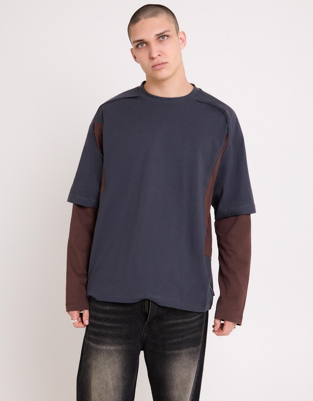 Black Noise White Rain - Workshop Double Layer Shirt