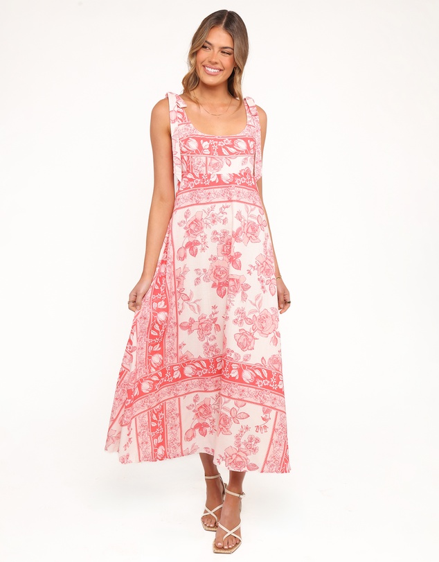 Petal & Pup - Valara Tie Shoulder Maxi Dress - Rose Tile
