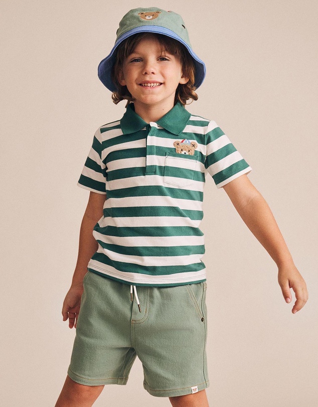 Huxbaby - Peekaboo Hux Polo Tee - Babies-Kids