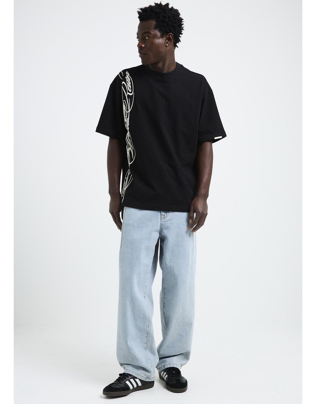 Black Noise White Rain - Raven Relaxed Denim Jeans