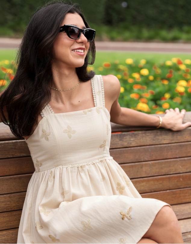 Esther & Co - Mckenna Dress - Beige Print