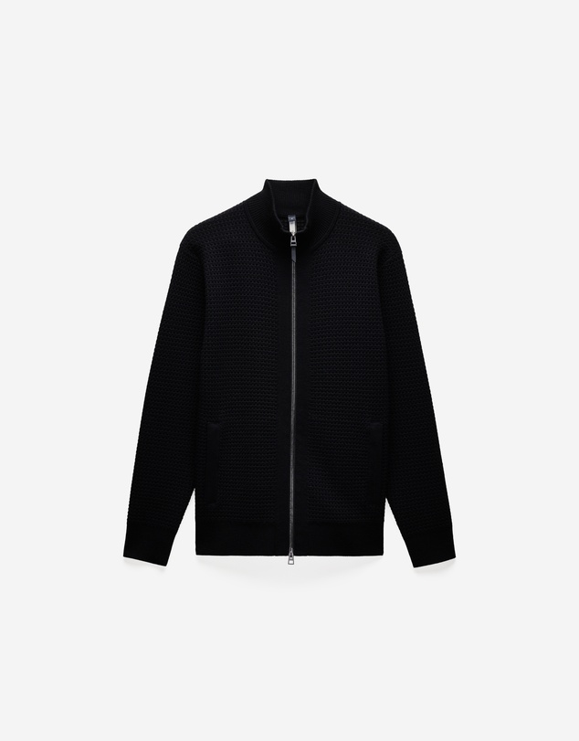 Calibre - Textured Zip Cardigan Black