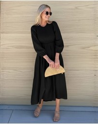 Esther & Co - Iolana Dress - Black Long Sleeve