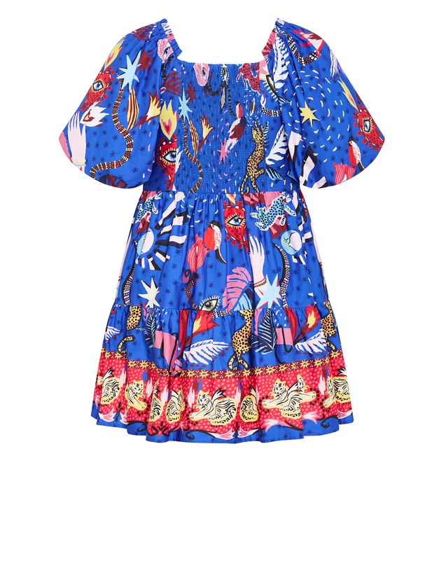 City Chic - Simona Print Puff Sleeve Mini Dress