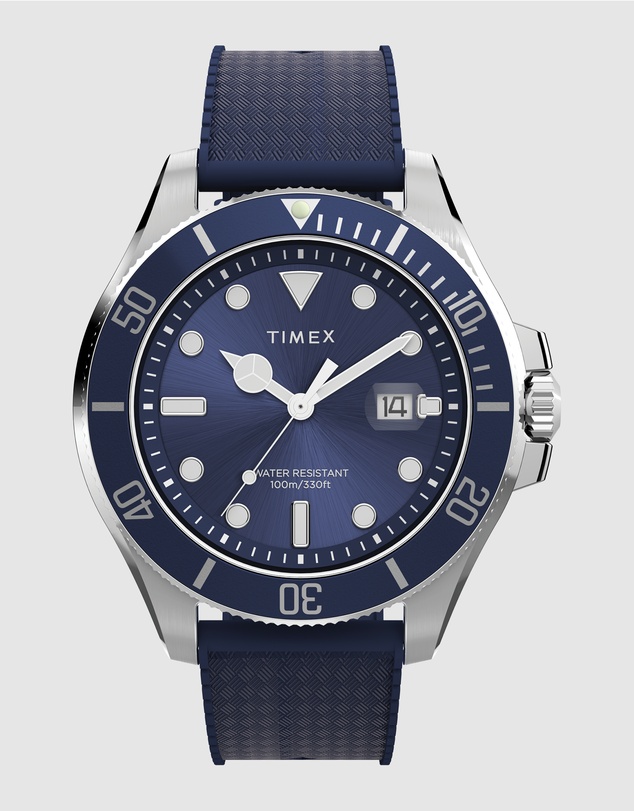 TIMEX - Harborside Coast 44mm Synthetic Rubber Strap Watch