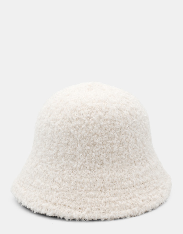 Morgan & Taylor - Montana Teddy Cloche Hat in White Cream