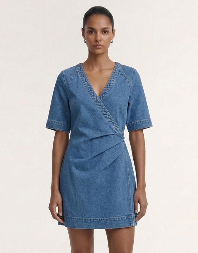 Staple the Label - Ari Wrap Denim Dress
