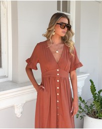 Esther & Co - Korbela Dress - Rust