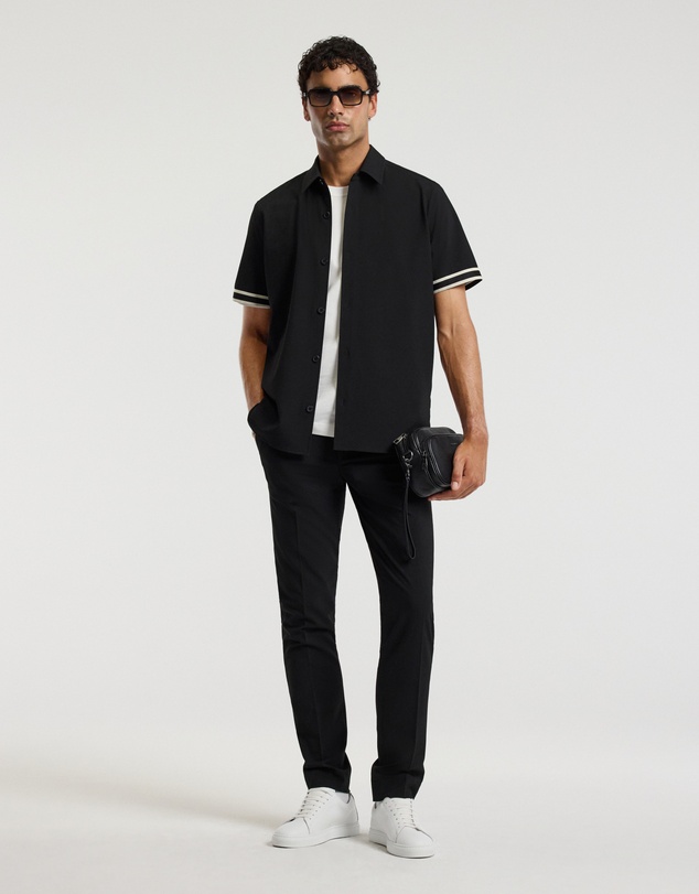 Calibre - Stripe Trim Tech Overshirt Black