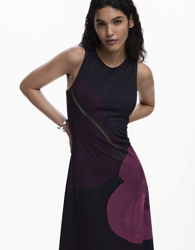 Desigual - Asymmetric poppy dress
