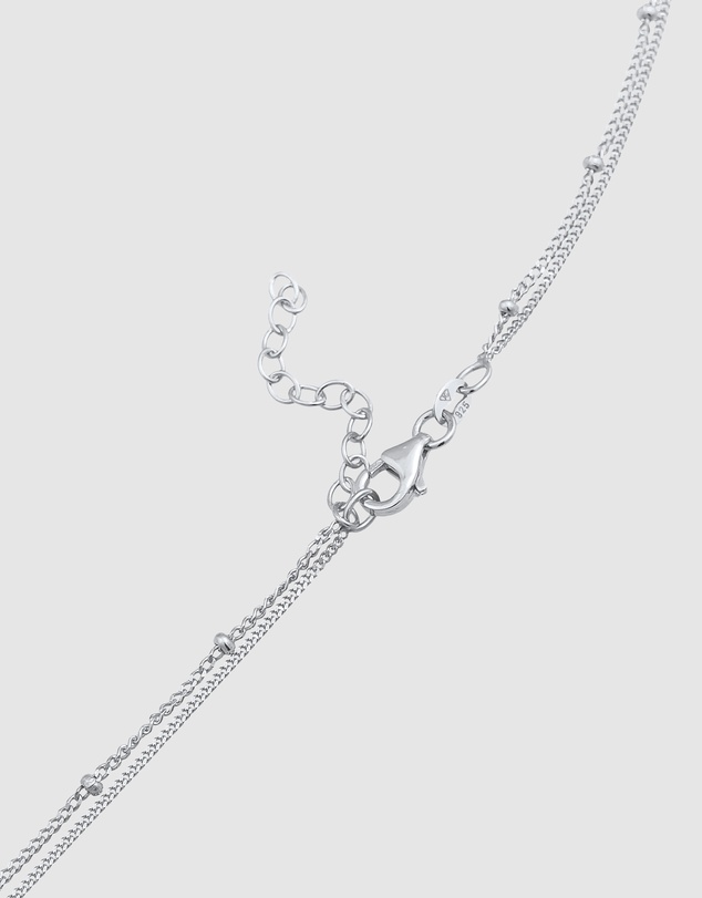 Elli Jewelry - Moonstone Layered Choker in 925 Silver