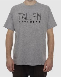 Fallen Footwear - Fallen Footwear Men Neuveaux Marle 100% Cotton Tees Regular Fit Grey