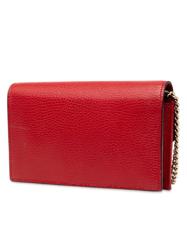 Pre-Loved by Azura Reborn - Pre-Loved Leather Interlocking G Dollar Wallet on Chain