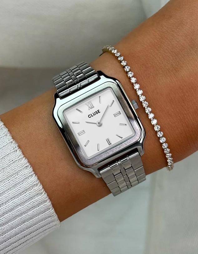 Cluse - Gracieuse White/Silver Link