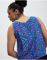 The Social Outfit - Fariba's Triangles Silk Shell Top