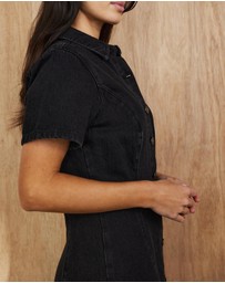 Atmos&Here - Ava Short Sleeve Denim Mini Dress