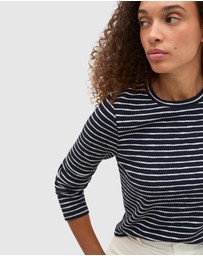 Seed Heritage - Self Stripe Textured Top