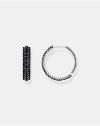 THOMAS SABO - Hoop earrings with black zirconia