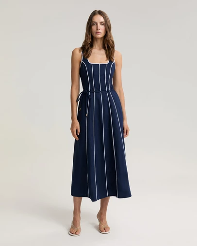 Sportscraft - Ivy Linen Piping Dress
