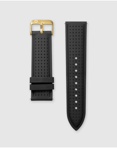 Maxum - Raglan Band Black Silicone Strap Gold Buckle