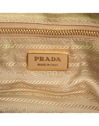 Pre-Loved by Azura Reborn - Pre-Loved Small Saffiano Trimmed Canvas Grommet Bauletto Bag