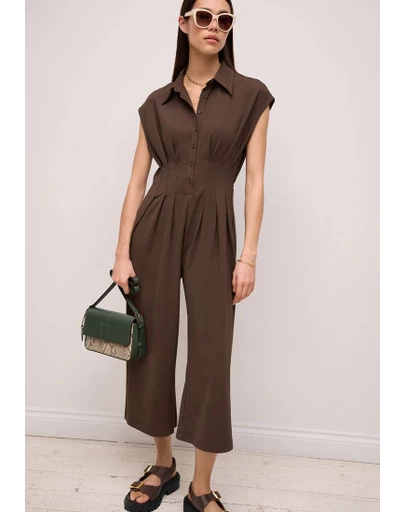 NEXT - Corset Detail Short Sleeve Jumpsuit