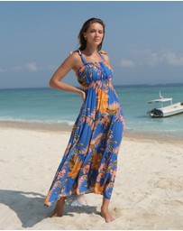 Nip Tuck Swim - Blue Mango Tango Casuarina Dress