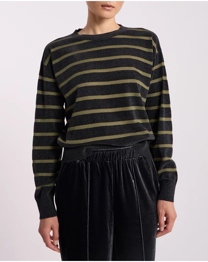 David Lawrence - Kasey Velvet Stripe Knit Jumper