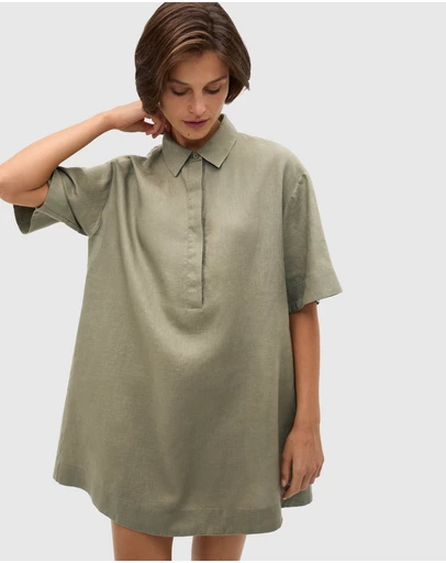 Seed Heritage - Linen Shirt Mini Dress