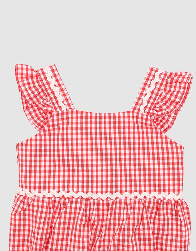 Bebe by Minihaha - Festive Gingham Bodysuit - Babies