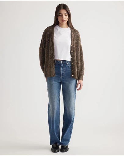 Decjuba - Gia Distressed Sequin Cardigan