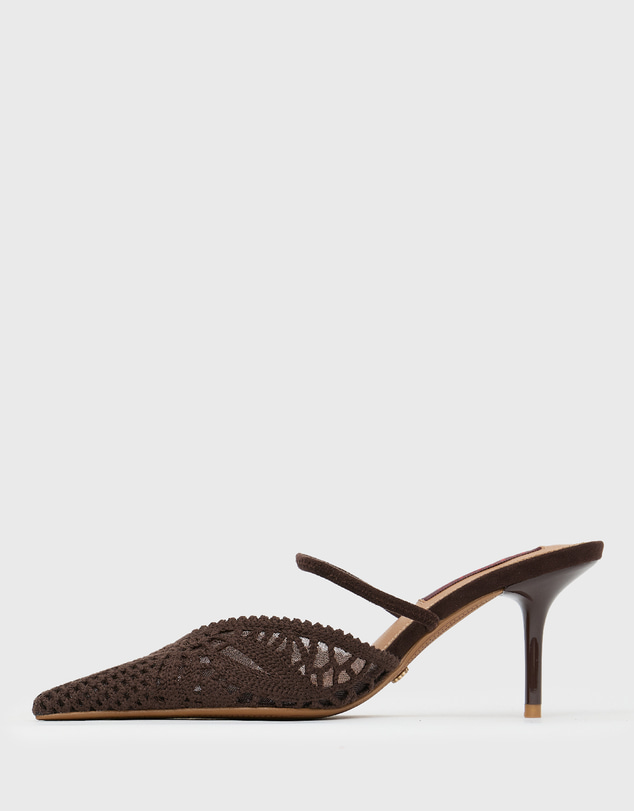 Betts - Oasis Crochet Pointed Toe Heels