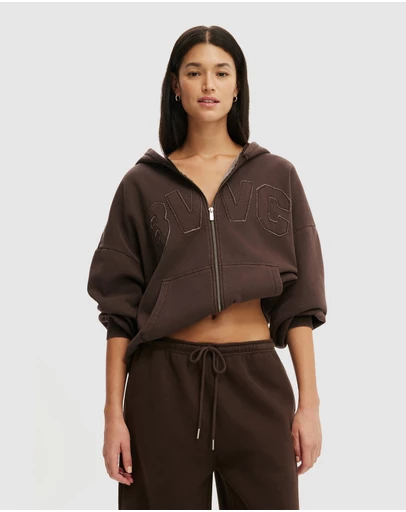 Cotton On Body Active - Fleece Oversized Zip Through Hoodie