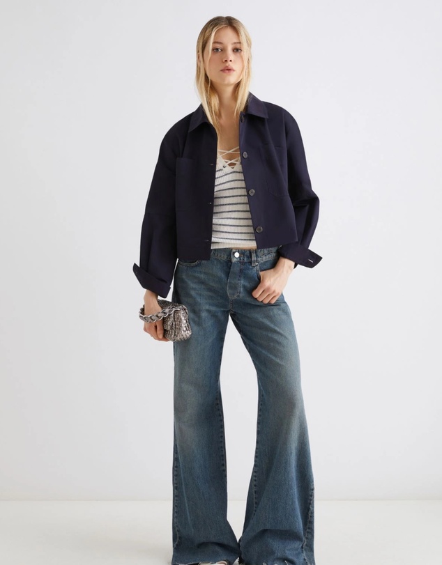 Marella - Cropped Button Up Jacket