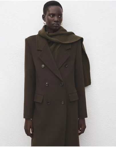 M.N.G - Double-Breasted Wool Coat