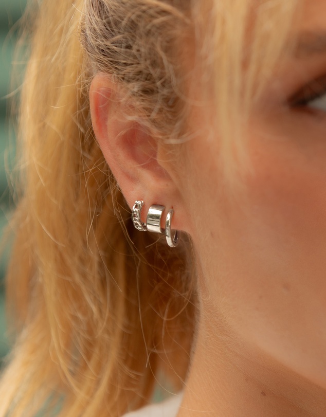 Mestige - Eterna Trio Hoops Set - Silver Plated