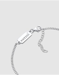 Kuzzoi - ICONIC EXCLUSIVE - Bracelet Men Curb Chain Basic Trend Fine in 925 Sterling Silver