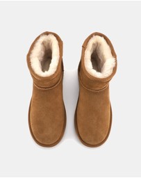 AusWooli Ugg Boots - Bondi Sheepskin Signature Short Ankle Boots