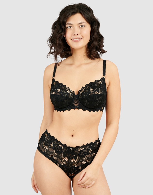 Sans Complexe - Arum Prima Mid Rise Sheer Stretch Lace Brief