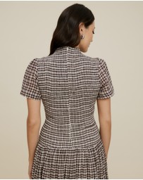 The Fated - Montant Check Maxi Dress