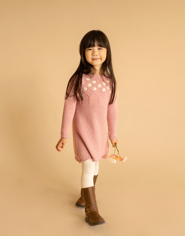 Bebe by Minihaha - Winnie Hand Emb.Organic Dress 3-7 Yrs
