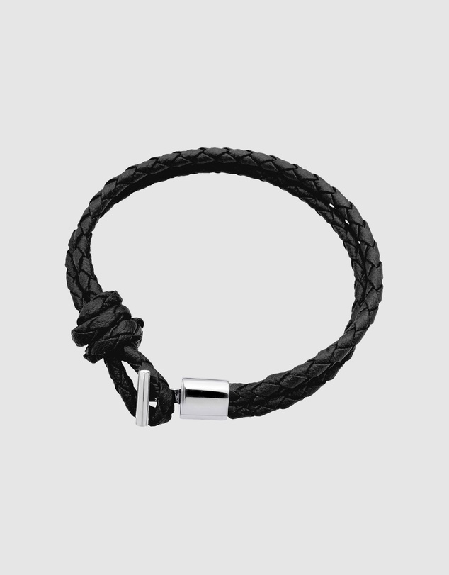 Kuzzoi - ICONIC EXCLUSIVE - Braided Leather Cord Bracelet with 925 Silver Closure