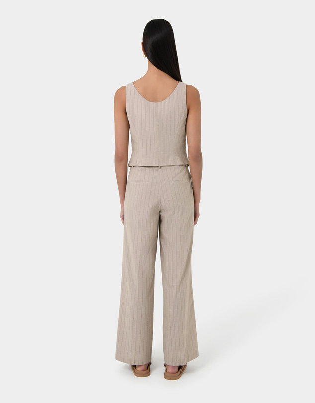 Forcast - Ria Stripe Cotton Blend Vest