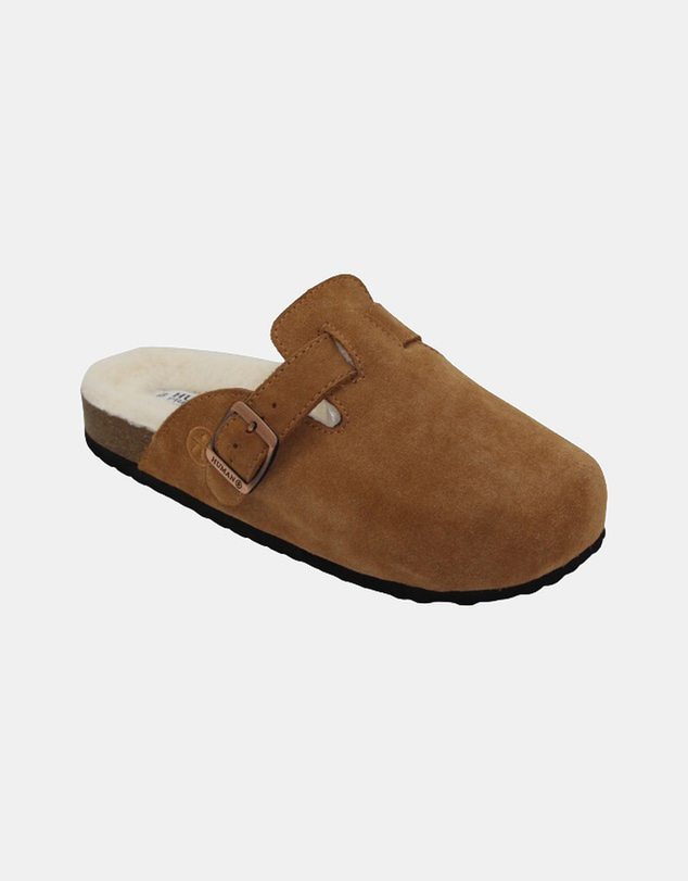 Human - Women's Lego Slide Mules Tan Suede