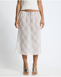 Lover - Venus Sequin Check Skirt